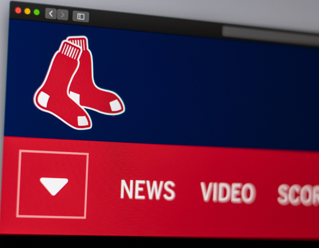 Top image of the Boston Red Sox team website