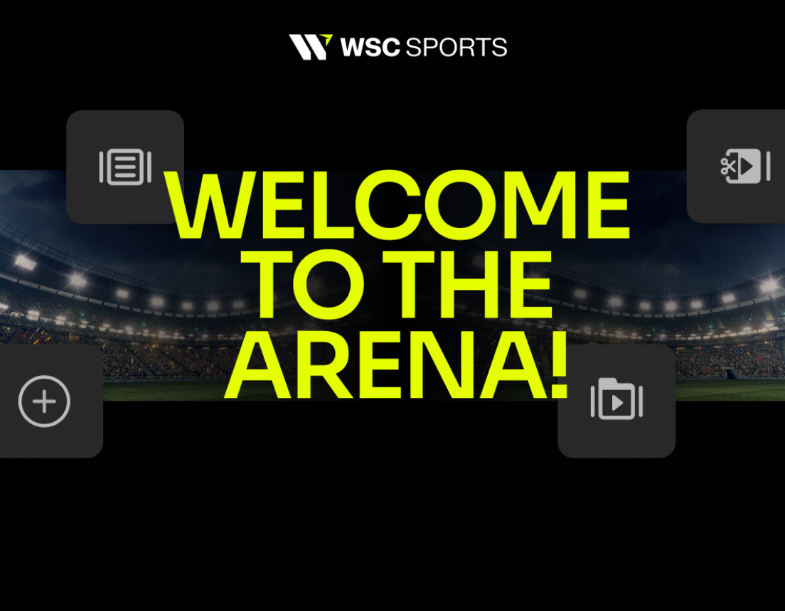 Text Welcome to the Arena against a black background.